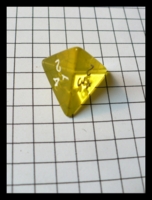 Dice : Dice - 4D - Rounded Clear Yellow and White Numbers